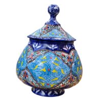 قندان میناکاری مسی میناسرای نیکنامی مدل اشکی