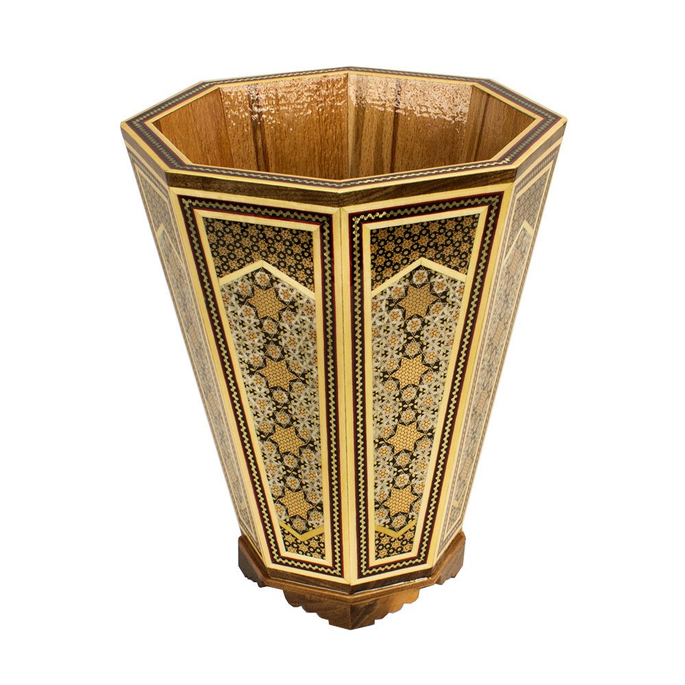 ست سطل و جعبه دستمال کاغذی خاتم کاری کد A31 - تصویر 3