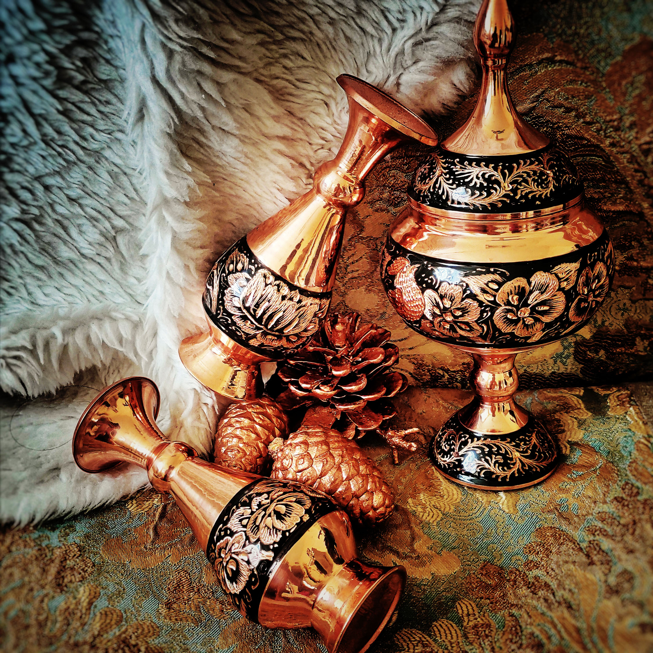 شکلات خوری مسی مدل الماس تراش کد 24 - تصویر 4