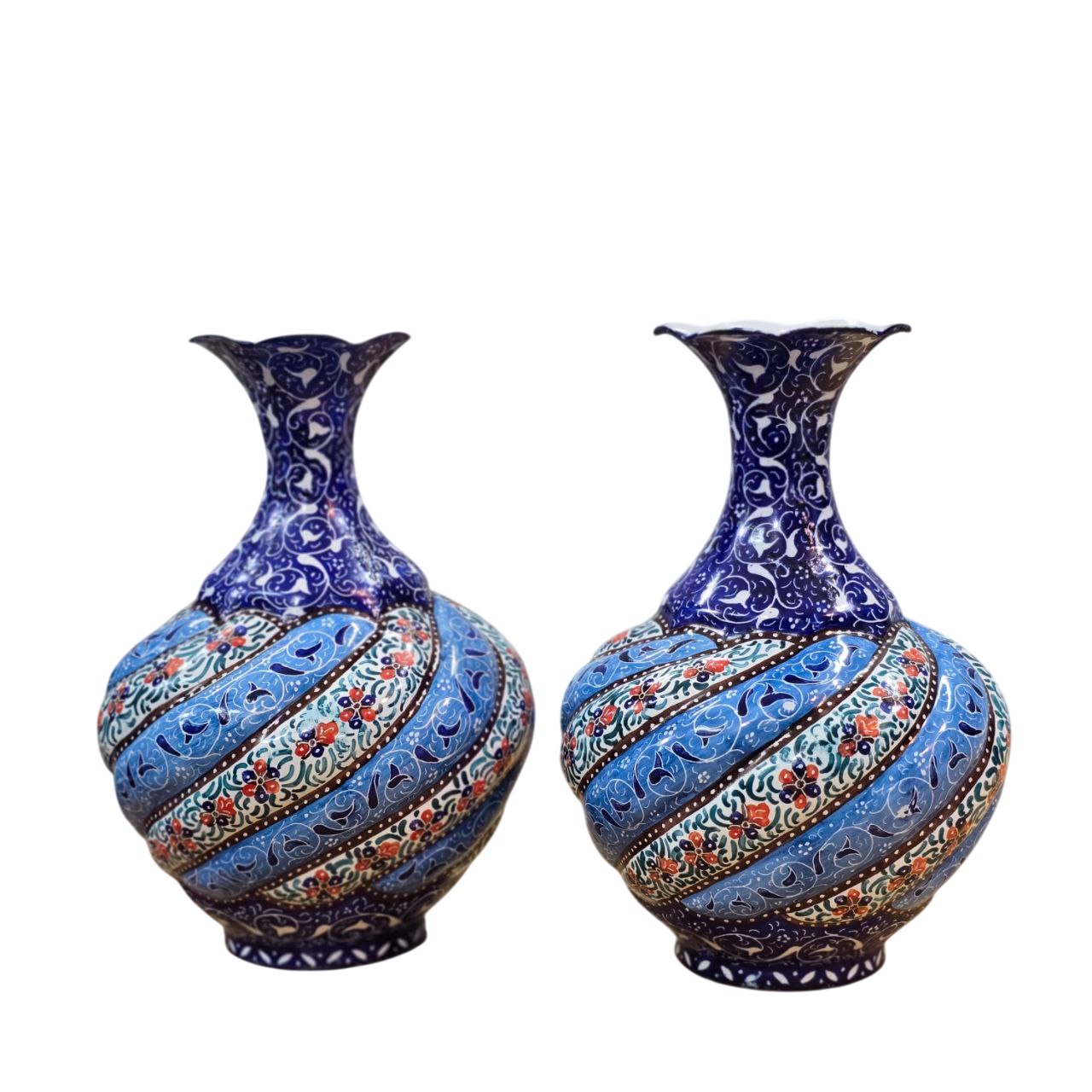 گلدان میناکاری مسی میناسرای نیکنامی کد 16 بسته دو عددی