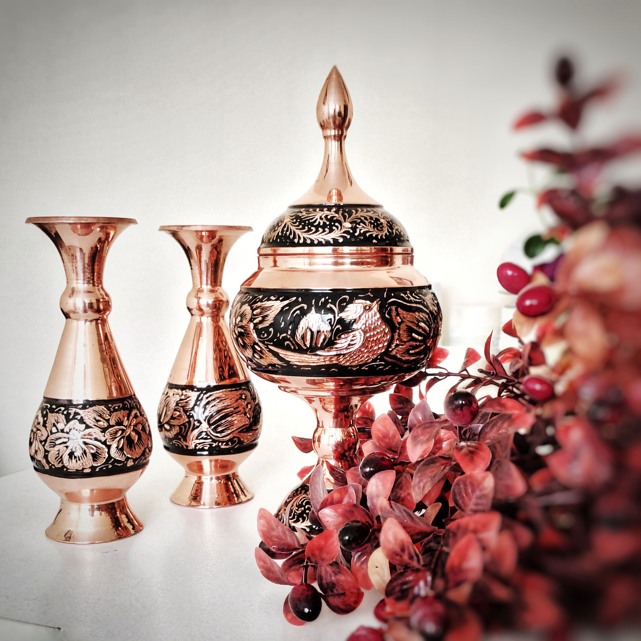 شکلات خوری مسی مدل الماس تراش کد 24 - تصویر 6