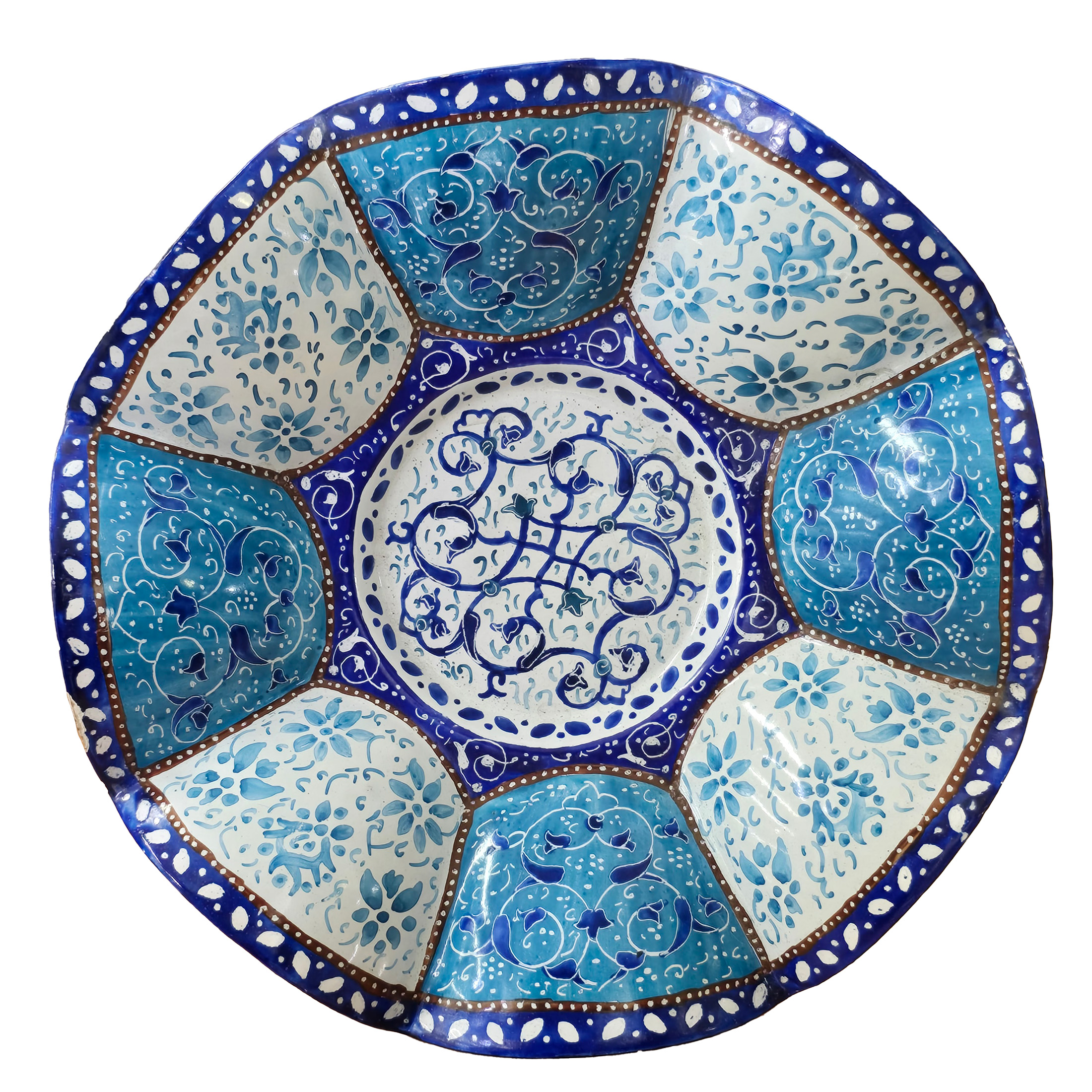شیرینی خوری میناکاری مسی میناسرای نیکنامی مدل آفتابگردان - تصویر 5