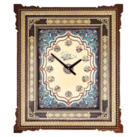 ساعت دیواری خاتم کاری چوبی کد 5060-6