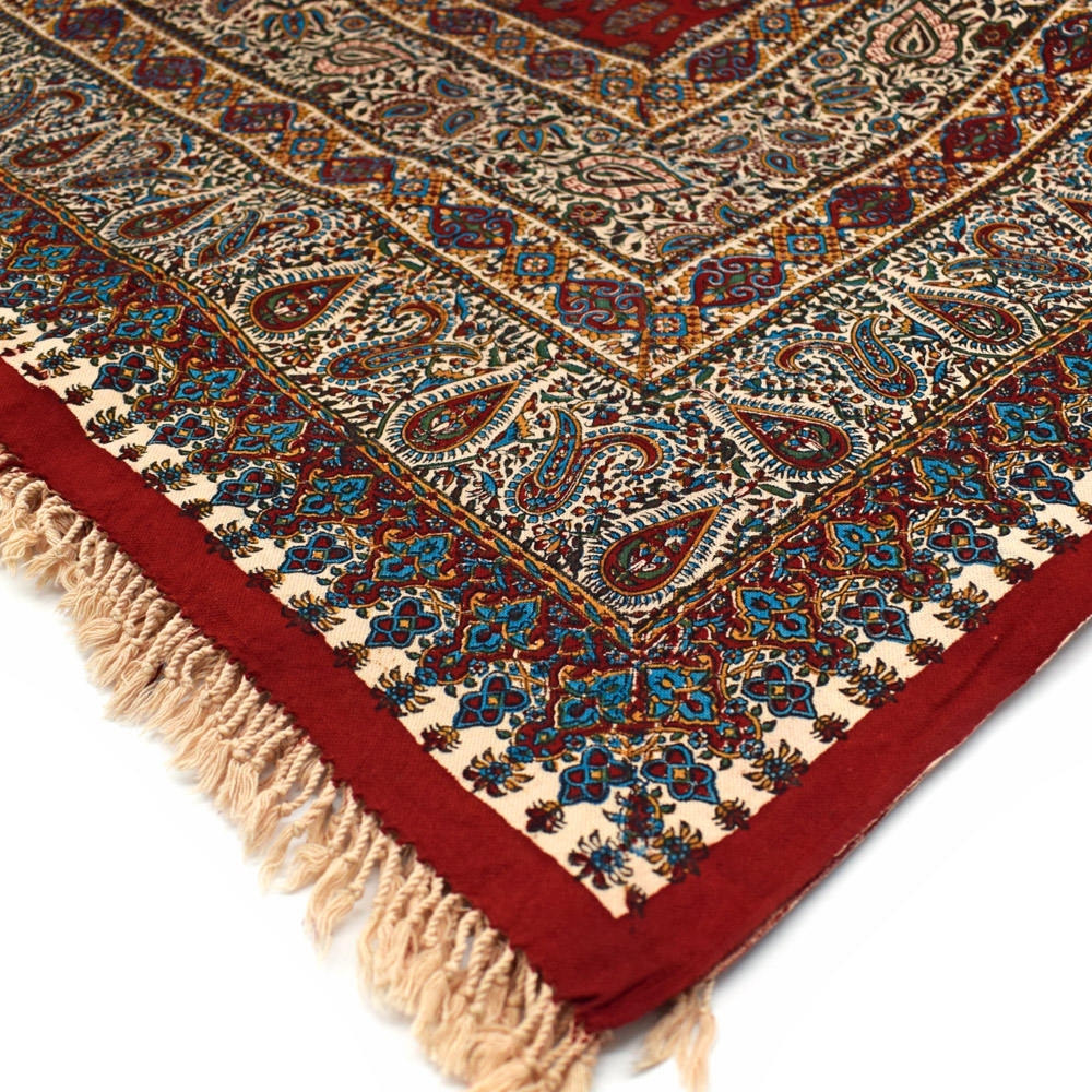 سفره قلمکار مدل ممتاز طرح قالیچه سنتی - تصویر 5