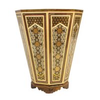 سطل پایهدار خاتمکاری چوبی مدل 30