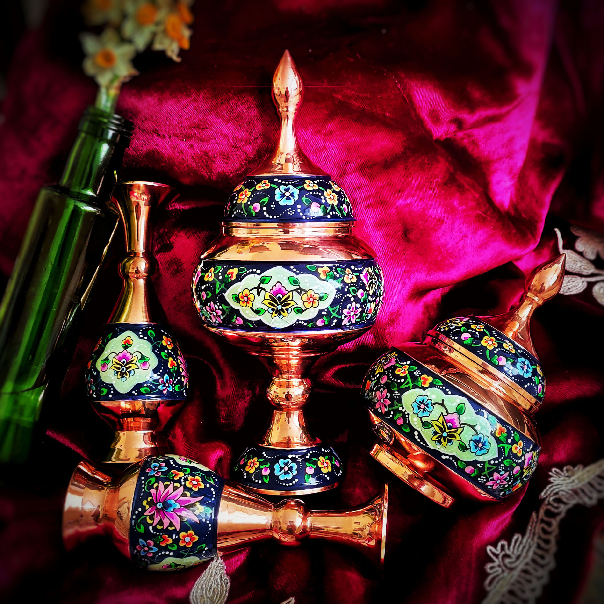 گلدان مسی مدل پرداز کد trj16 بسته دو عددی - تصویر 5