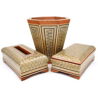 ست 3 تکه خاتم کاری چوبی کد 123