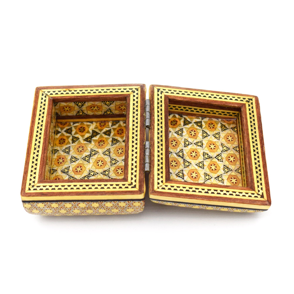جعبه جواهرات خاتم کاری طرح لب گرد کد 8×6 - تصویر 6