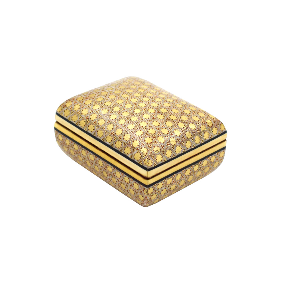 جعبه جواهرات خاتم کاری طرح لب گرد کد 8×6