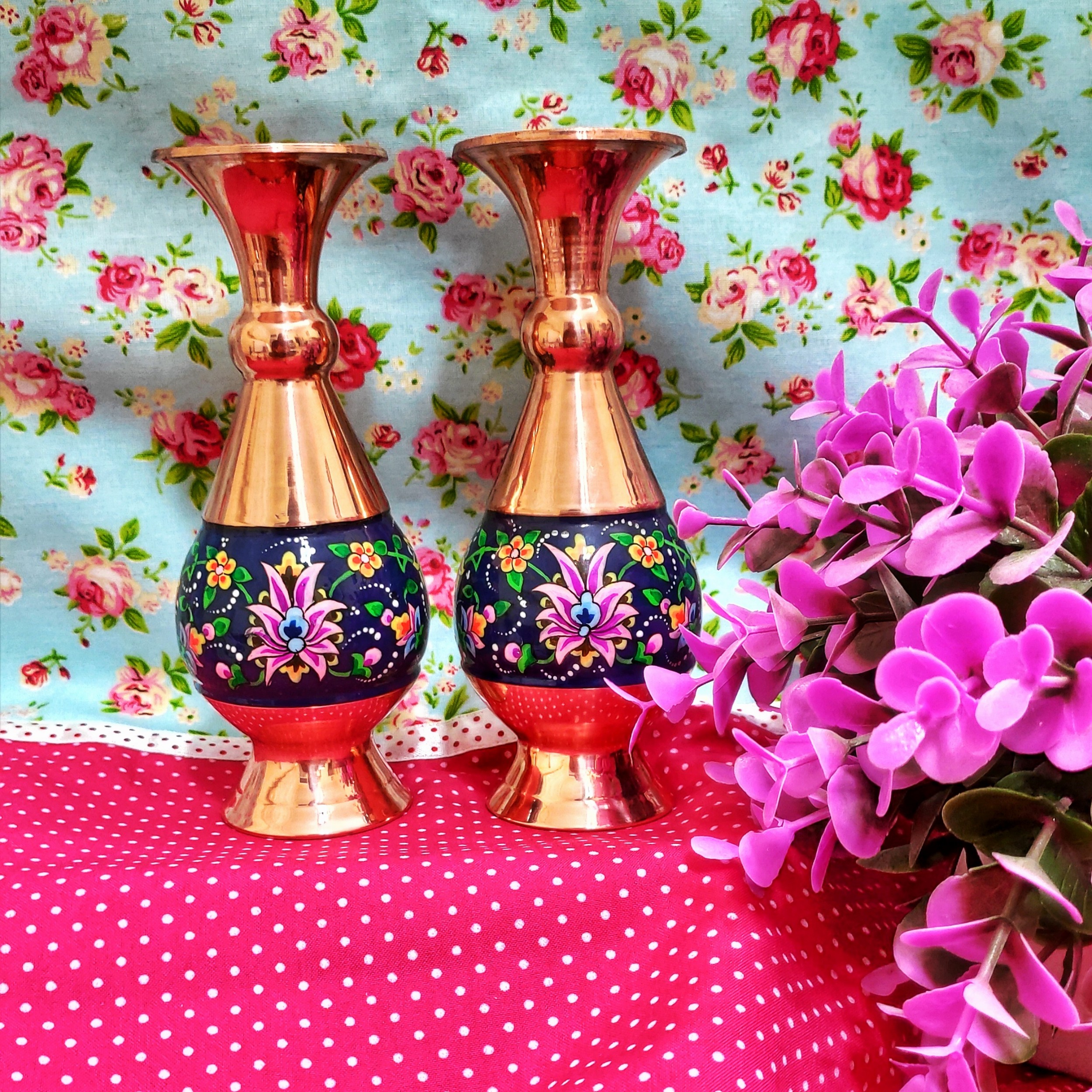 گلدان مسی مدل پرداز کد 1605 بسته دو عددی - تصویر 2