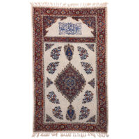 سجاده قلمکار ممتاز اصفهان اثر عطريان طرح ترنج مدل G76 سایز 60*120 سانتی متر