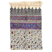 رومیزی قلمكار ممتاز اصفهان اثر عطريان طرح بته جقه مدل G55 سايز200*135سانتي متر