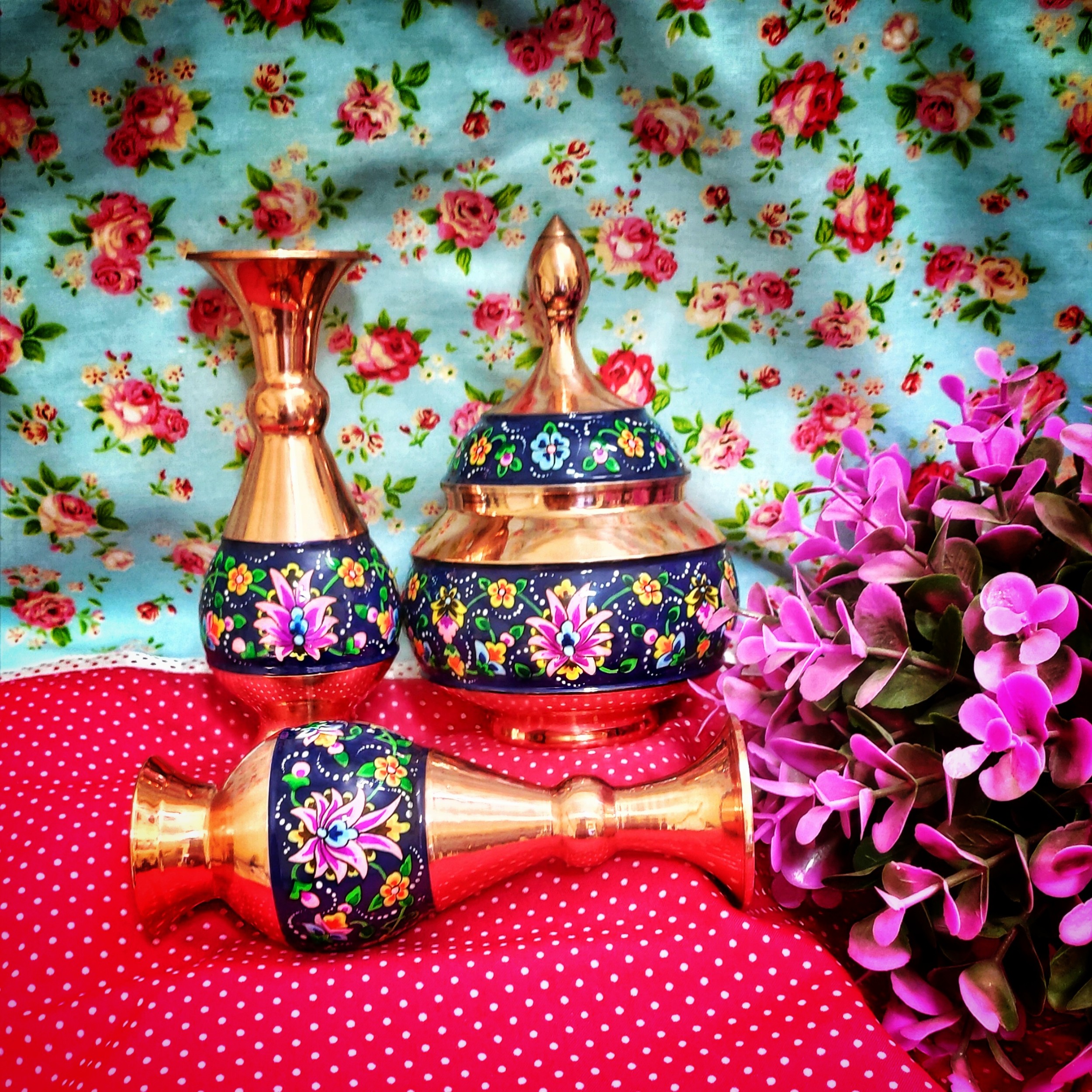 گلدان مسی مدل پرداز کد 1605 بسته دو عددی - تصویر 6