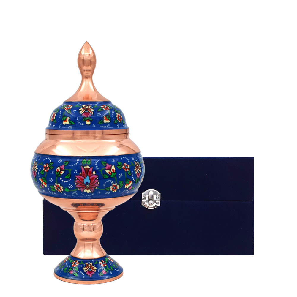 شکلات خوری میناکاری مسی طرح پرداز کد 23 - تصویر 2