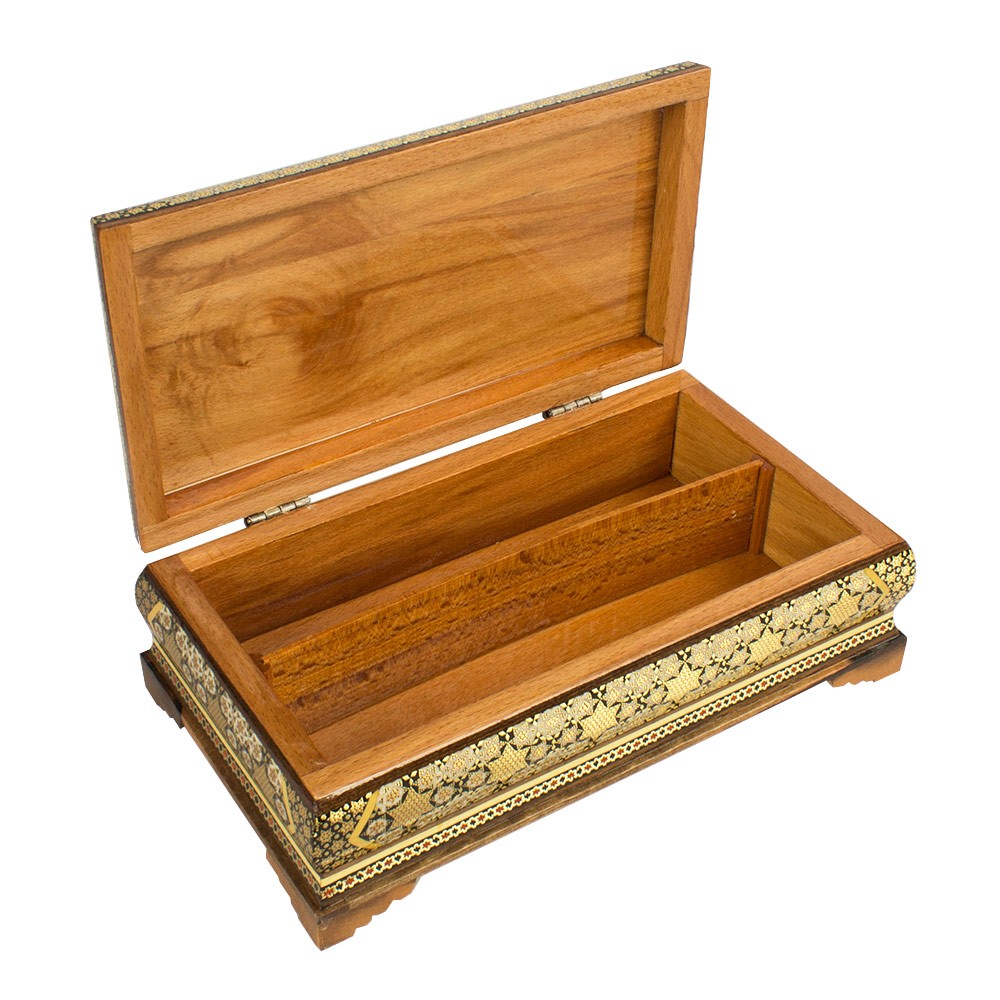 ست سه تکه سطل و جعبه دستمال خاتم کاری کد A30 - تصویر 7
