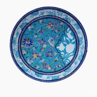 بشقاب میناکاری مسی میناسرای نیکنامی مدل ختایی BsF18
