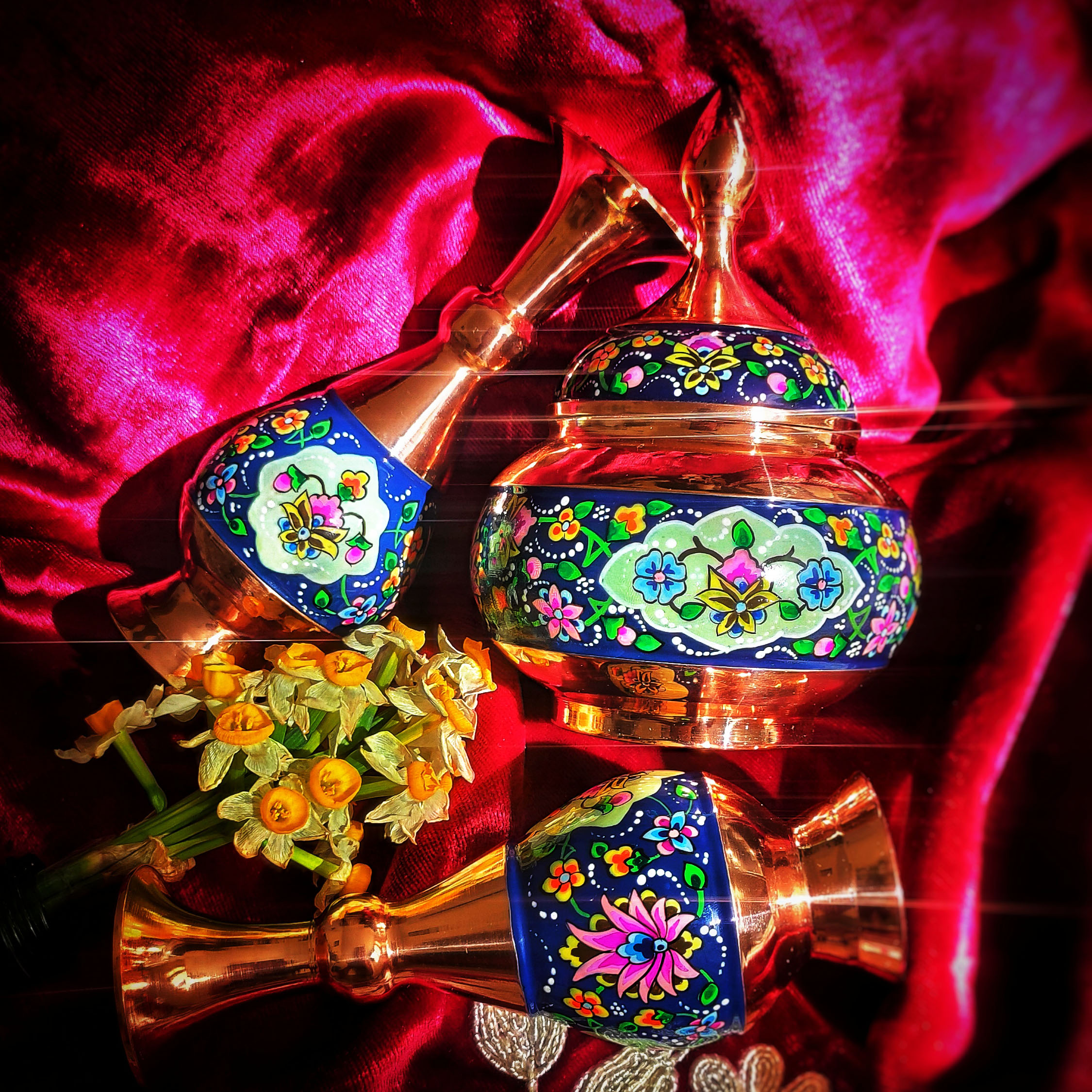 گلدان مسی مدل پرداز کد trj16 بسته دو عددی - تصویر 8