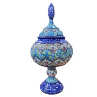 گزخوری میناکاری مسی میناسرای نیکنامی مدل فیروزه کد 3302