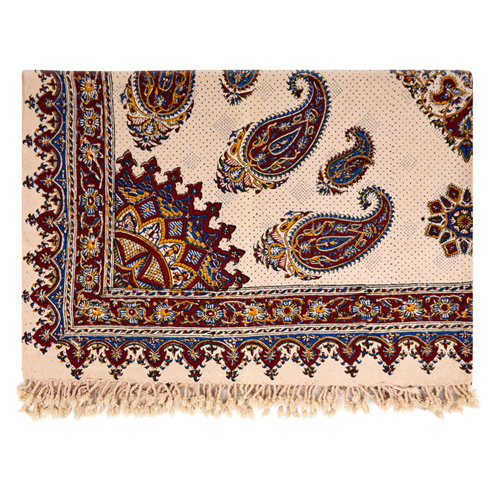 سفره قلمکار مدل سنتی طرح پته کد 200135-7 - تصویر 4