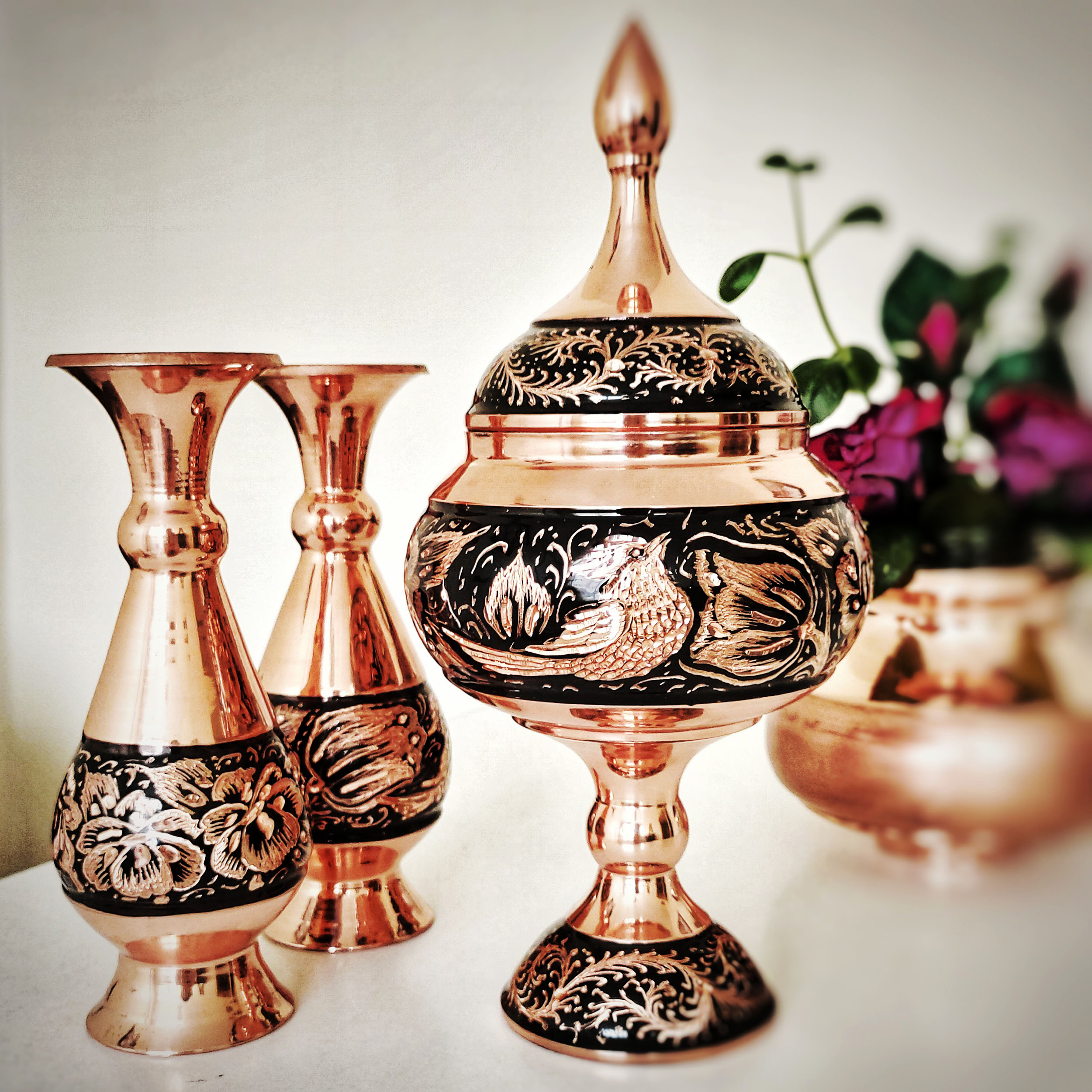 شکلات خوری مسی مدل الماس تراش کد 24 - تصویر 7