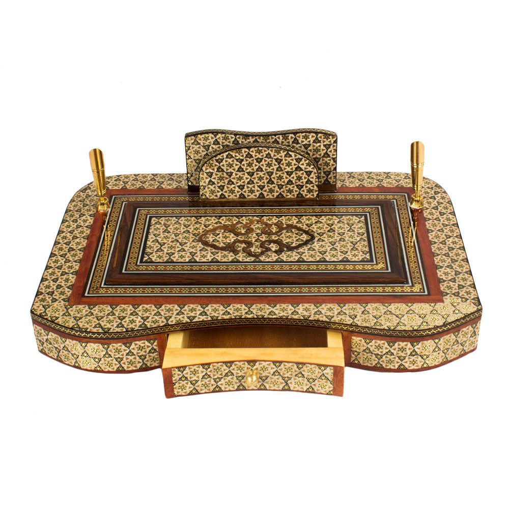 ست لوازم اداری رومیزی خاتم کاری کد 5 مجموعه 5 عددی - تصویر 10