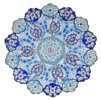 بشقاب میناکاری مسی میناسرای نیکنامی مدل نگین 3005