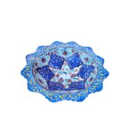 کاسه میناکاری مسی میناسرای نیکنامی مدل خورشیدی کد 02