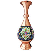 گلدان مسی نگارستان نیلی مدل پرداز کد 25