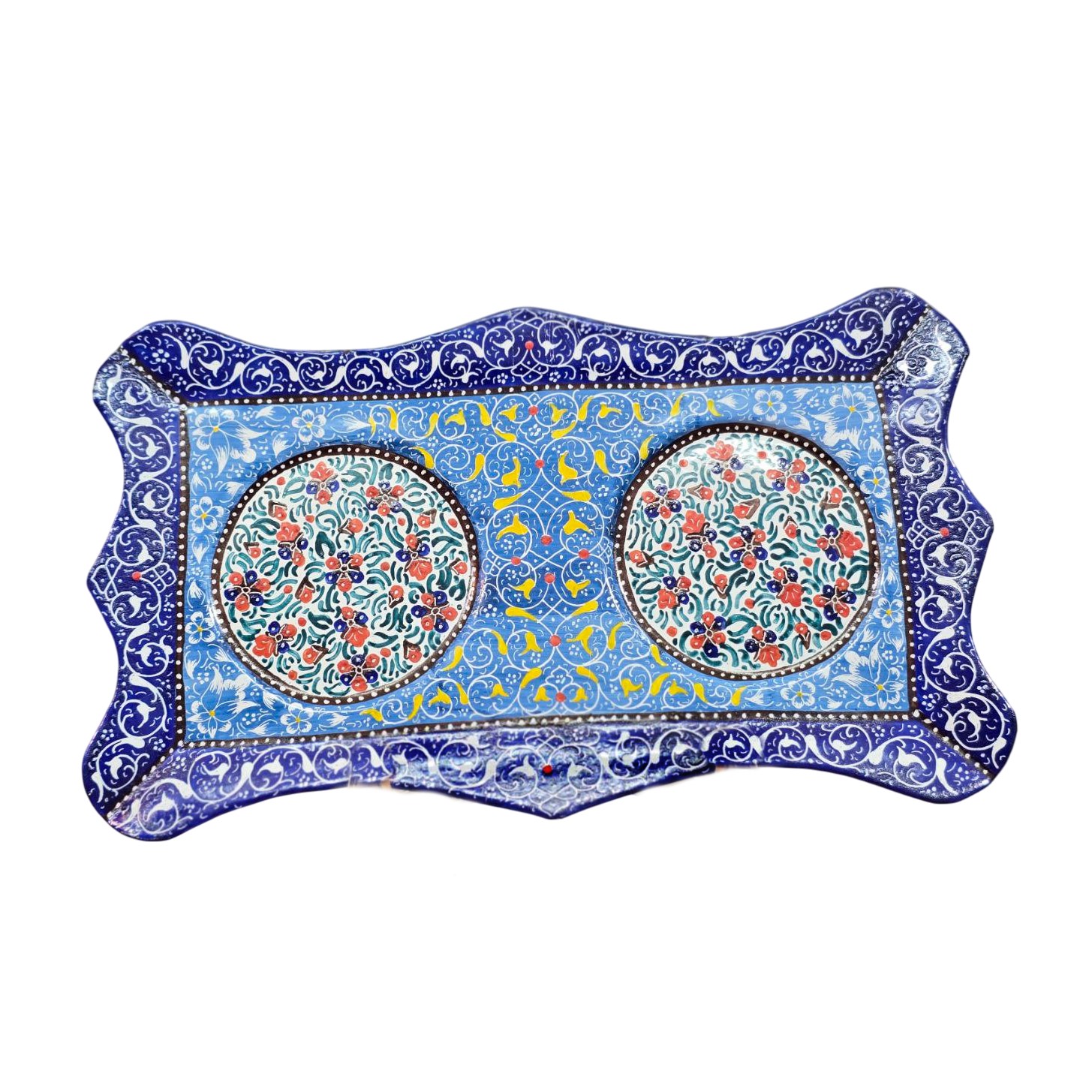 سینی میناکاری مسی میناسرای نیکنامی مدل اسلیمی