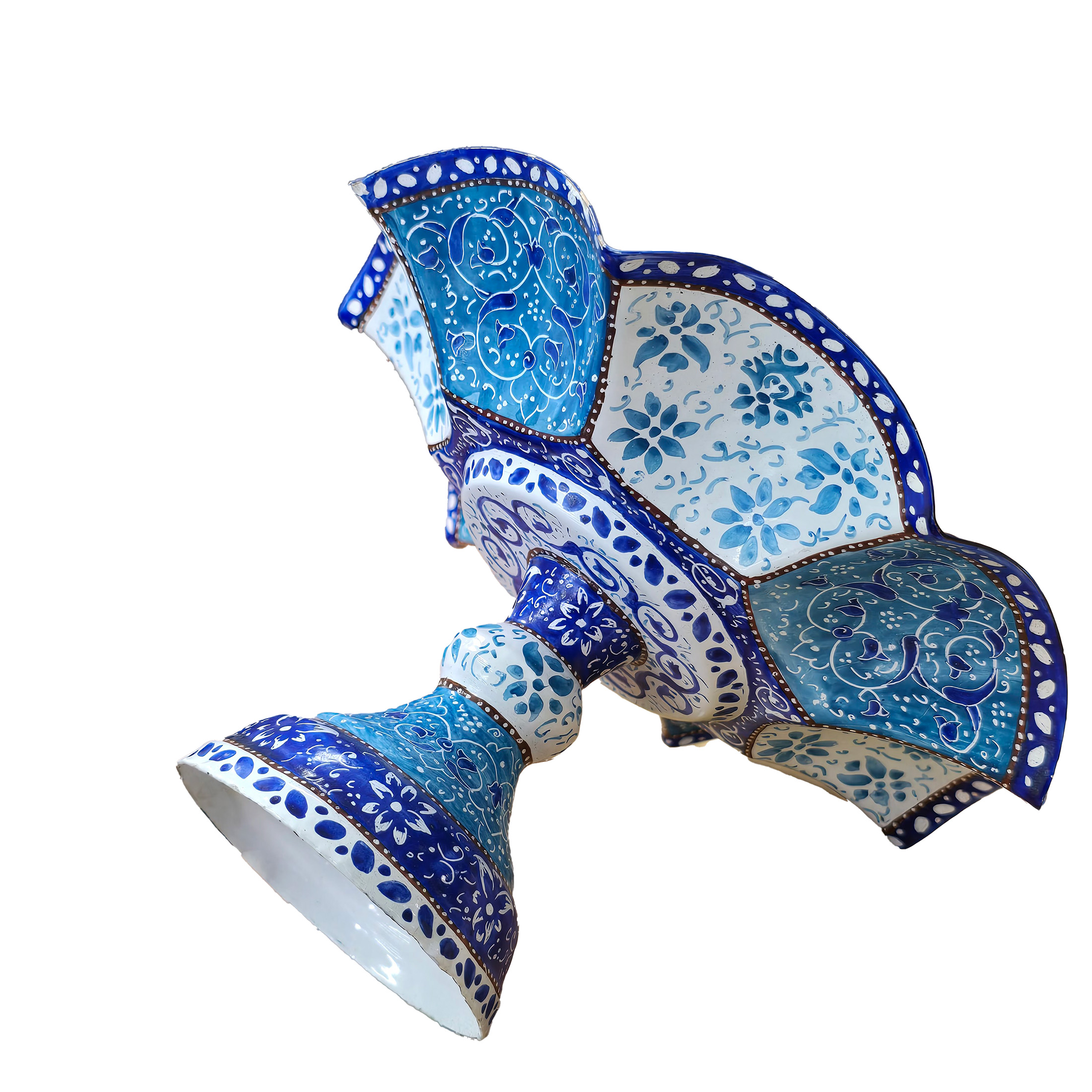 شیرینی خوری میناکاری مسی میناسرای نیکنامی مدل آفتابگردان - تصویر 2