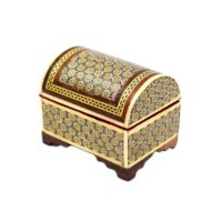 جعبه جواهرات خاتم کاری چوبی مدل انگشتری کد 86
