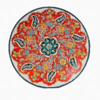 بشقاب میناکاری مسی میناسرای نیکنامی طرح رقص نقش BsDR30