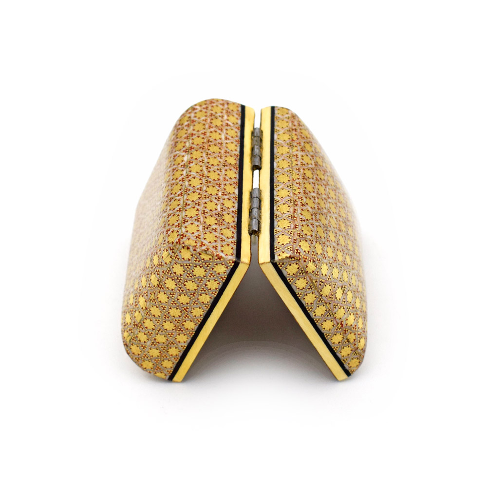 جعبه جواهرات خاتم کاری طرح لب گرد کد 8×6 - تصویر 4