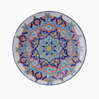 بشقاب میناکاری مسی میناسرای نیکنامی مدل موتیف