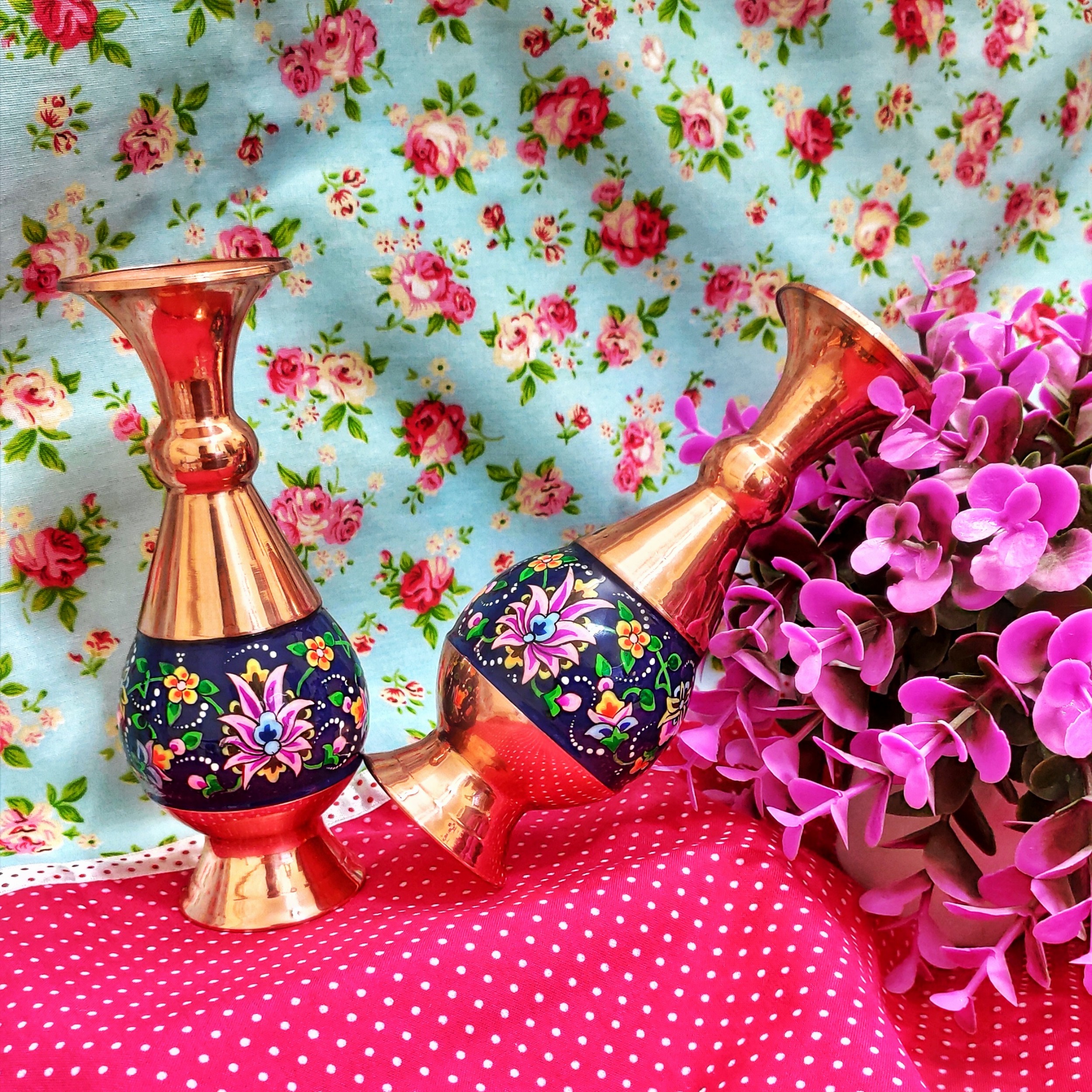 گلدان مسی مدل پرداز کد 1605 بسته دو عددی - تصویر 3