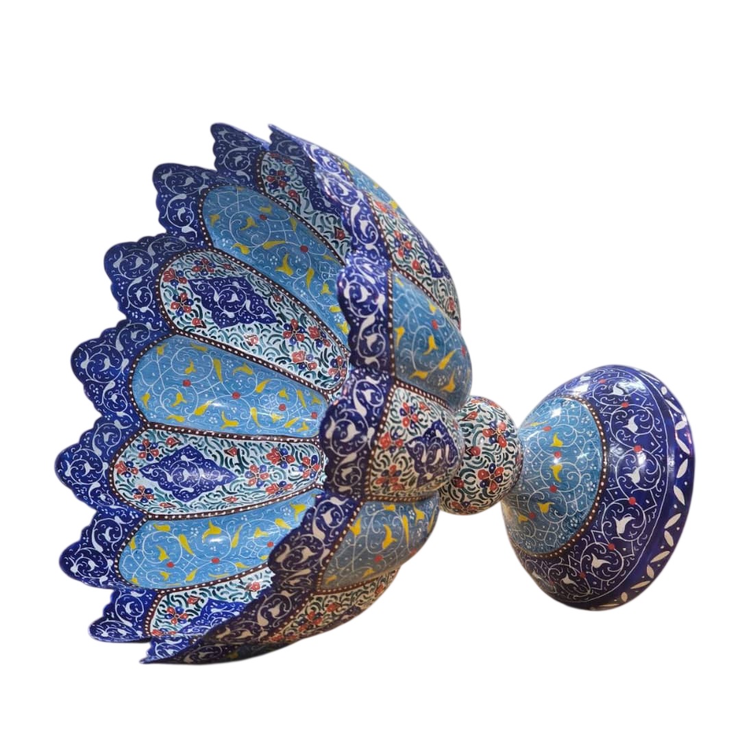 آجیل خوری میناکاری مسی میناسرای نیکنامی مدل لاله 02 - تصویر 3