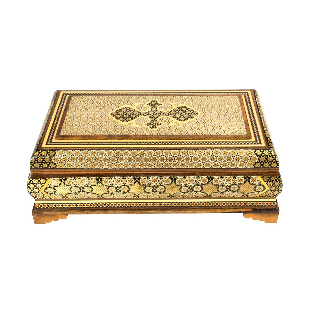 ست سه تکه سطل و جعبه دستمال خاتم کاری کد A30 - تصویر 6