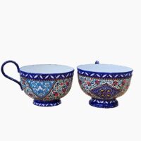فنجان میناکاری مسی میناسرای نیکنامی کد 02 بسته 2 عددی