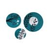 بشقاب دیوارکوب سفالی طرح کد 444 مجموعه 3 عددی